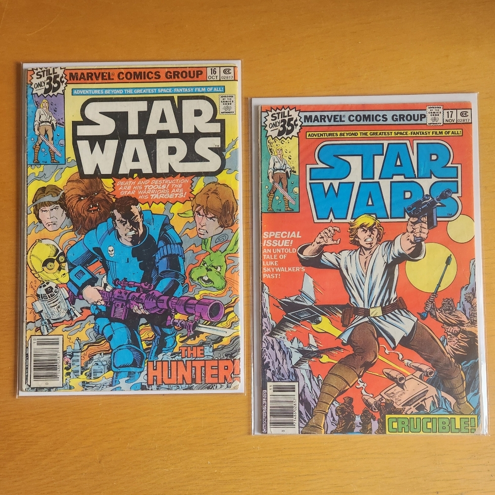Star Wars #16 & #17, 1970s Marvel comic books (Lot of 2)
